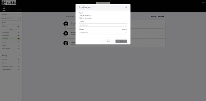 Absorb _ Manager UI enroll learners